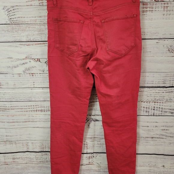 BDG ( Urban Outfitters) Red High Rise Grazers S30/10 - Picture 5 of 8